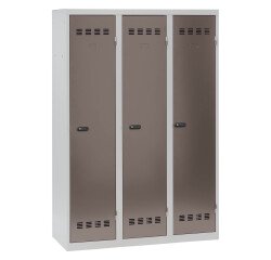 Vestiaire Standard - 3 colonnes monobloc/industrie salissante - A code