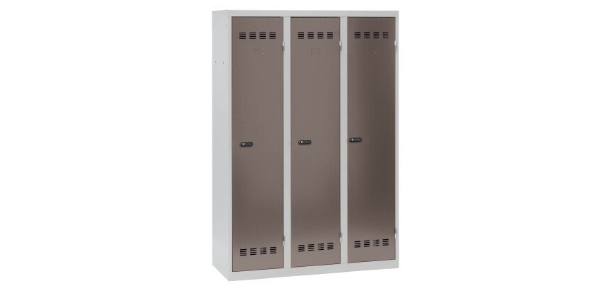 Vestiaire Standard - 3 colonnes monobloc/industrie salissante - A code