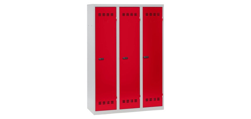 Vestiaire Standard - 3 colonnes monobloc/industrie salissante - A code