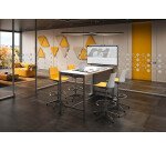 Pack table haute et support TV Boxy - Blanc