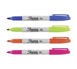 Rotuladores permanentes Sharpie Fine colores surtidos FUN - Blíster 4 unidades
