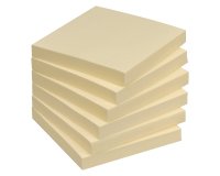 Blocco appunti 75x75 mm riposizionabili giallo 100 ff Bruneau