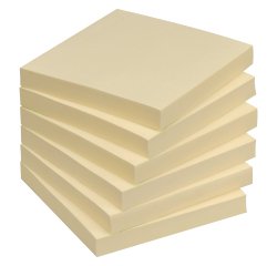 Blocco appunti 75x75 mm riposizionabili giallo 100 ff Bruneau