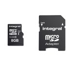 Carte mémoire Intégral SDHC avec adaptateur 8 Go - classe 10