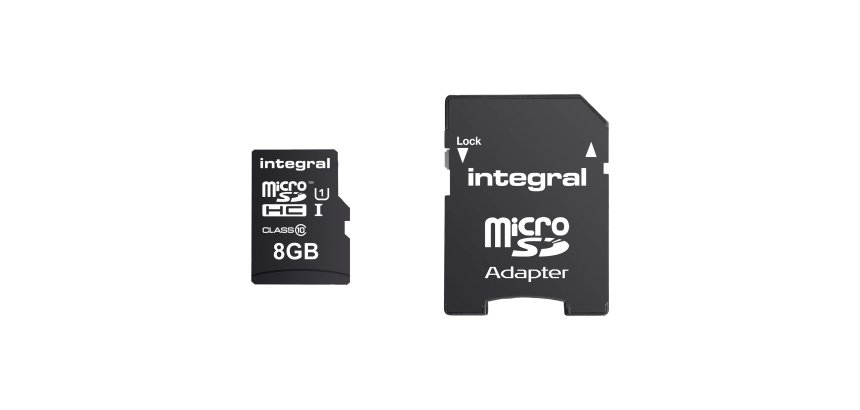Carte mémoire Intégral SDHC avec adaptateur 8 Go - classe 10