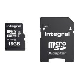 Geheugenkaart Integral SDHC met adapter 16 GB - klasse 10