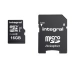 Carte mémoire Intégral SDHC avec adaptateur 16 Go - classe 10