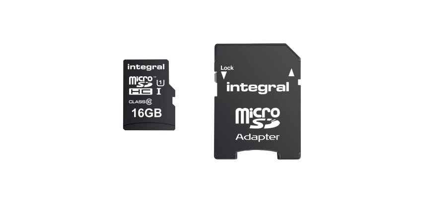 Carte mémoire Intégral SDHC avec adaptateur 16 Go - classe 10