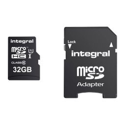 Carte mémoire Intégral micro SDHC avec adaptateur SDHC 32 Go - classe 10