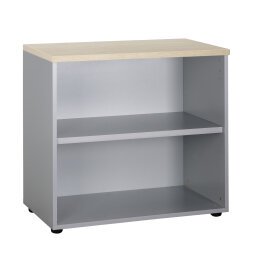 Bibliothèque basse  H 73 x 80 Squadra chêne clair