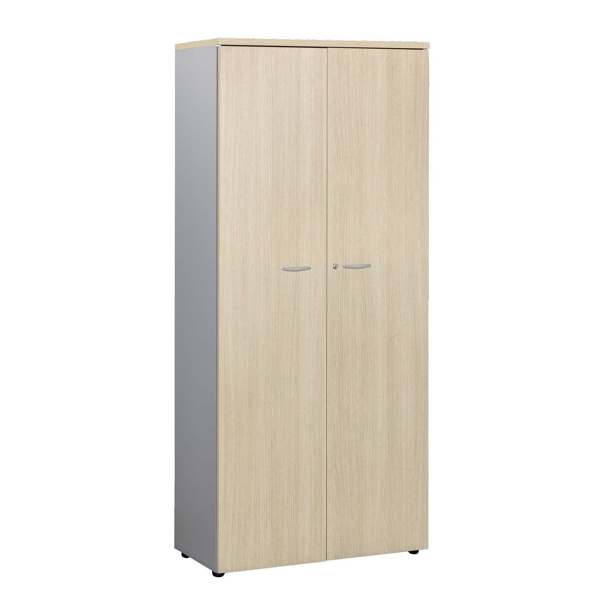 Armoire haute portes battantes H 200 x L 90 x P 45 cm Squadra