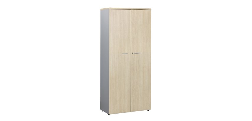 Tall wardrobe with hinged doors H 200 x W 90 x D 45 cm Squadra