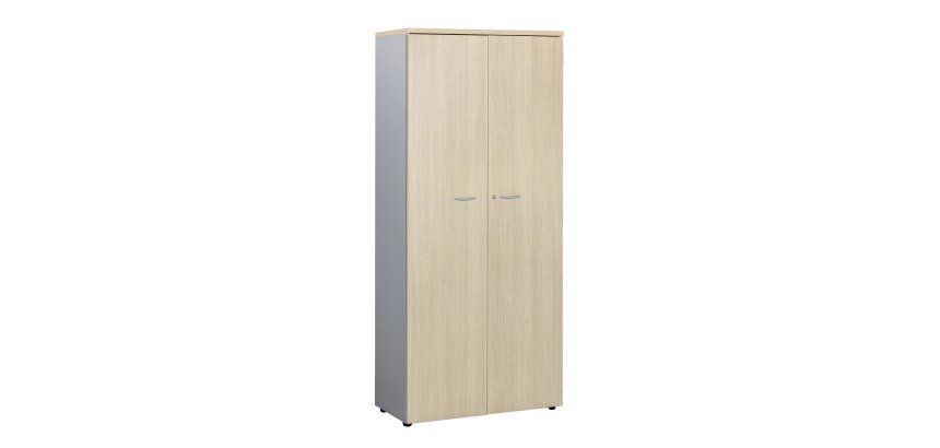 Armoire haute portes battantes H 200 x L 90 x P 45 cm Squadra