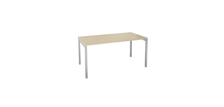 Bureau droit Practica L 160 x P 80 cm plateau chêne
