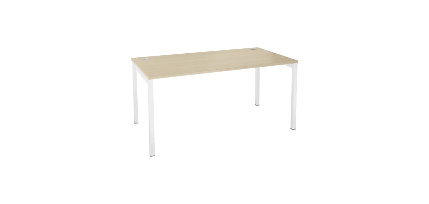 Bureau droit Practica L 160 x P 80 cm plateau chêne
