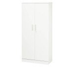 Armoire à portes battantes Fun Color blanche antibactérien H 195 cm