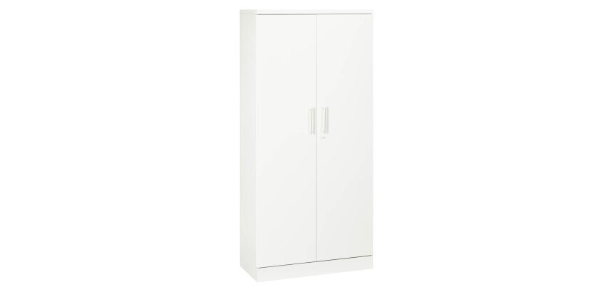 Armoire à portes battantes Fun Color blanche antibactérien H 195 cm