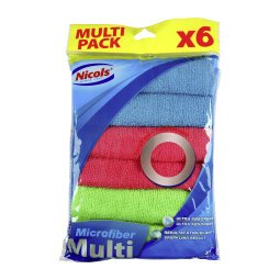 Multifunctional microfibre cloths Nicols - pack of 3 assorted colors 