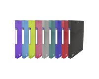 Chemise boîte de classement plastique OXFORD Osmose dos 2,5 cm - couleurs opaques et translucides assorties