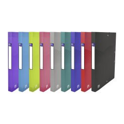 Klassifizierungsbox Plastik OXFORD Osmose Rücken 2,5 cm verschiedene Farben undurchsichtig und durchsichtig