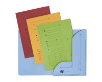 Carpeta de índice OXFORD, 23,5 x 31,5 cm, colores brillantes y surtidos, paquete de 25