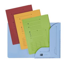 Carpeta de índice OXFORD, 23,5 x 31,5 cm, colores brillantes y surtidos, paquete de 25