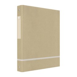 Ordner mit 4 Ringen in recyceltem Karton OXFORD Touareg A4 - Rücken 4 cm beige 