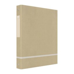 Ordner 4 rings recyclable cardboard OXFORD Touareg A4 - back 4 cm beige