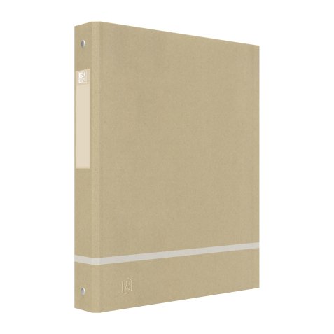 Ordner 4 rings recyclable cardboard OXFORD Touareg A4 - back 4 cm beige