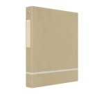 Classeur 4 anneaux cartonné Oxford Touareg A4 - Dos 4 cm beige