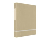 Ringmap 4 ringen recycleerbaar karton OXFORD Touareg A4 - rug 4 cm beige 