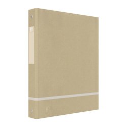 Classeur 4 anneaux cartonné OXFORD Touareg A4 - Dos 4 cm beige
