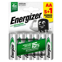 Rechargeable battery Energizer Power Plus HR06 AA - blister of 6 batteries