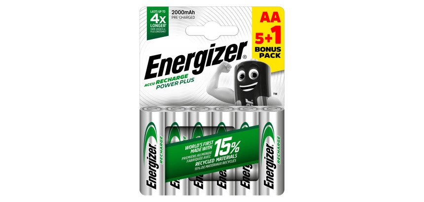 Accu rechargeable Energizer Power Plus HR06 AA- Blister de 6 accus