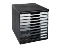 Module de classement Exacompta Modulo 10 tiroirs - noir/gris