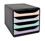 Module de classement Exacompta Big Box 4 tiroirs coffre noir