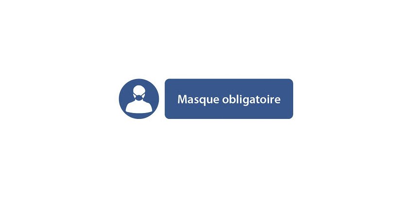 Pictogramme autocollante ‘masque obligatoire’