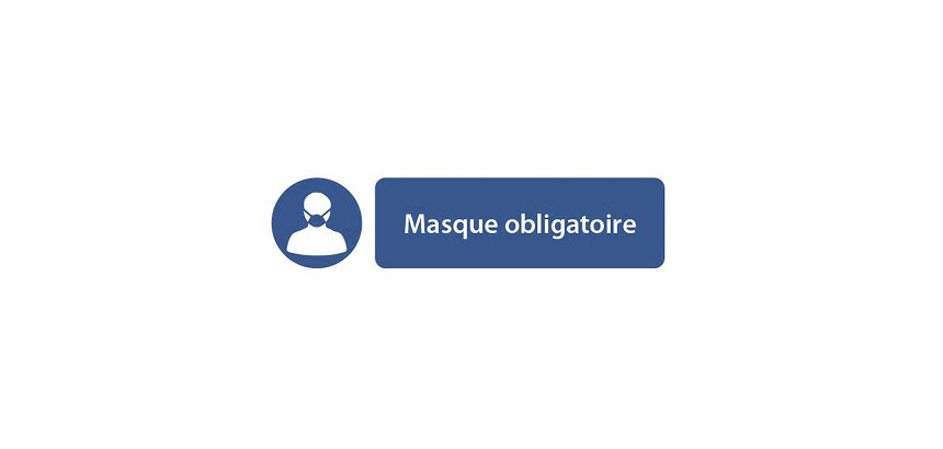 Pictogramme autocollante ‘masque obligatoire’