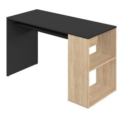Bureau Yale L 114 x P 50 cm avec étagère chêne