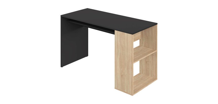 Bureau Yale L 114 x P 50 cm avec étagère chêne