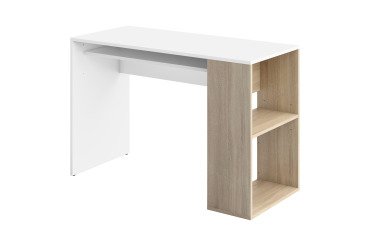 Bureau Yale L 114 x P 50 cm avec étagère chêne