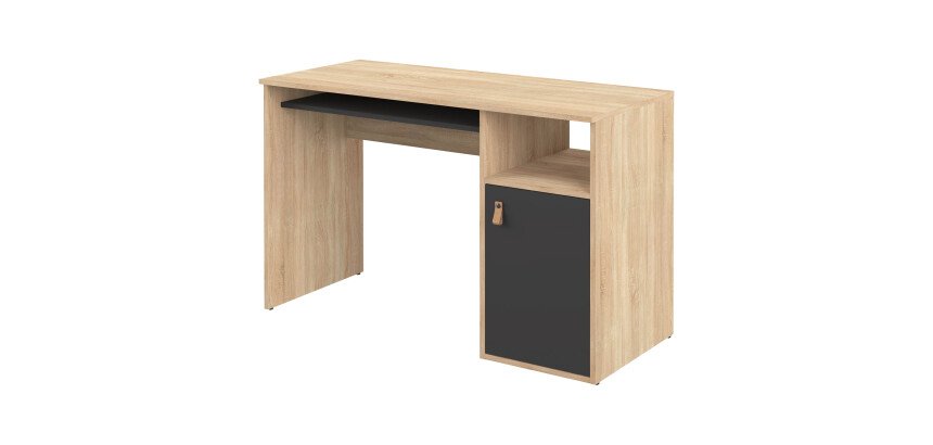 Bureau Oxford chêne 115 x 50 cm avec caisson