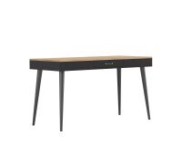 Werkpost Horizon lichte eik B 134 cm onderstel in massief hout met lade