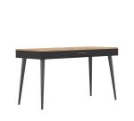 Bureau Horizon chêne clair 134 x 59 cm piètement bois massif avec tiroir