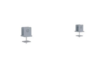 Set of 2 clamps for glass screen B-Zen - shared desk