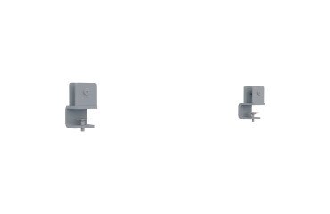 Aluminum colored glass screen clamps set for B-Zen - individual desk