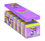 PACK NOTES COULEURS POST-IT SUPER STICKY 24 DONT 3 OFFERTS Notes repositionnables couleurs Post-it Super Sticky - Pack de 24 blocs dont 3 offerts