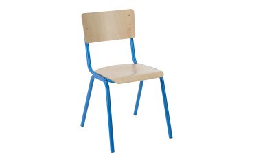 Silla escolar T6 madera y metal color