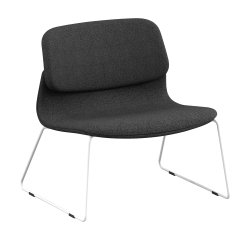 Loungezetel SOLAIRU met sledevormig onderstel