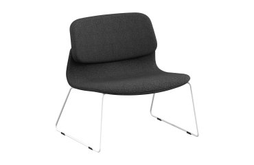 Loungezetel SOLAIRU met sledevormig onderstel